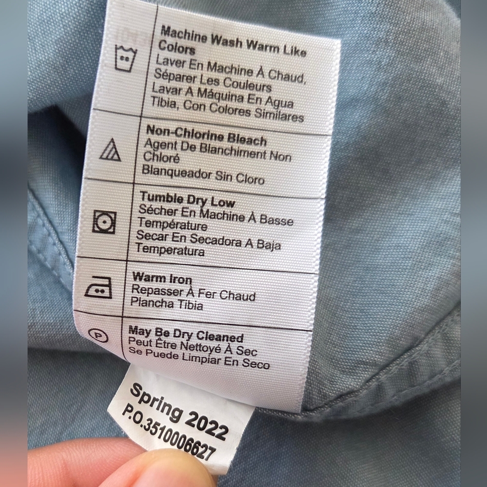 Carhartt  Sleeveless Button-Down Men's Shirt - Light Blue. - Picture 7 of 7